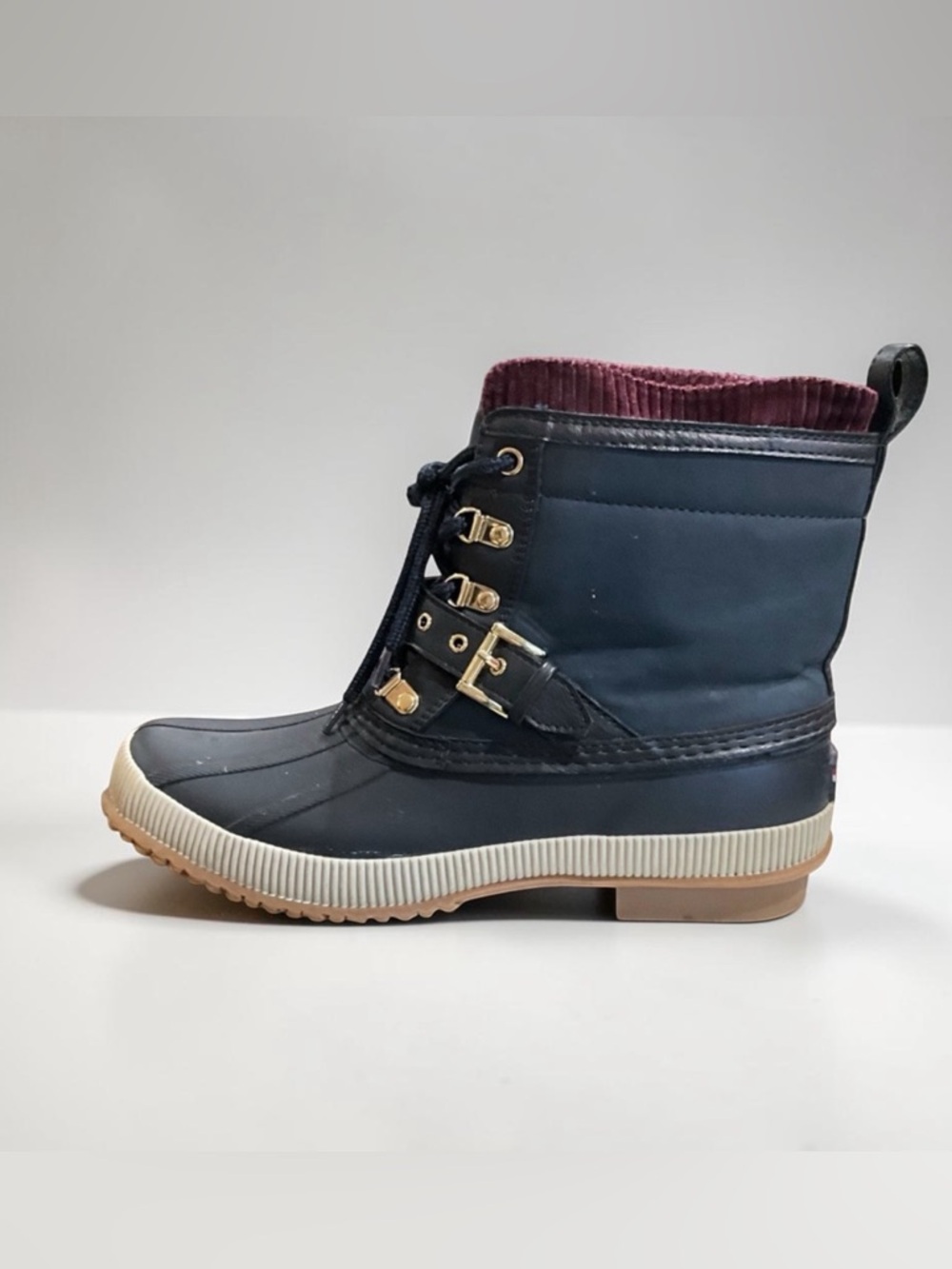 Tommy Hilfiger Women’s 10M Twenzo Winter Boots Blue Ankle Lace Up Duck Boot